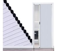Closet Sliding Door Folding Closet Doors Customizable Temporary Doors for Bathroom Shower Closet Kitchen Pantry, Retractable Hallway Door Divider(54x80in (137x203cm))