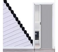 Closet Sliding Door Sliding Closet Doors 230cm Height Hidden Accordion Sliding System for Room/Kitchen/Bathroom Divider, Invisible Removable Closet Doors(56X90IN(142x230cm))