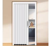 Closet Sliding Door Sliding Closet Doors Commercial Folding Retractable Doors for Closet Bathroom Office, 203cm High Aluminum Room Divider(Wide 60in/152cm)