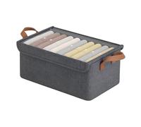 Closet Storage Bins,Clear Top Lid Closet Organizer Containers - Clothes Storage Bins with Handles | for Bedroom, Dorm, Children's Room, Living Room Cabinets