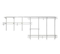 ClosetMaid ShelfTrack Wire Closet Organizer System Adjustable from 7 to 10 Ft, with Shelves, Clothes Rods, Hardware, Durable Steel, White, 7 ft ft