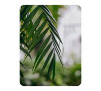 Closeup of green palm leaf Designer Blanket Benjamin Tate Design Natural 120cm x 150cm