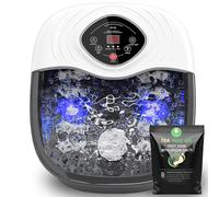 closewave Foot Spa Bath Massager with Heat, Shiatsu Rollers, UV & Ozone Bubbles - Includes Tea Tree Oil Epsom Salt, Relieves Stress and Foot Pain - Home Pedicure Soak Tub Gift for Women/Men, Mom/Dad