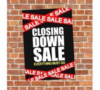 Closing Down Sale Everything Must Go Shop Retail Advertising Sign Self Adhesive Sticker A1 841mm x 594mm