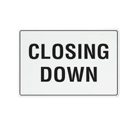 Closing Down Sign 12X8 Inch Tin Sign Great For Garden And Yard Wall Decor