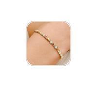 Closlaza Natural Stone Healing Bracelet - Crystal Beaded Bracelets for Women Adjustable Bracelet with Gemstone Girls Gifts Symbolising Longevity Wealth Happiness Birthday Gifts for Mum Send Gift Box