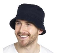 Clossy London Crushable Bucket Hat | Reversible & Foldable | 100% Cotton UV Travel & Festival Cap | Bear Design | Unisex Adults & Kids | Beach, Fishing, Summer | (UK, Alpha, XL, Black)