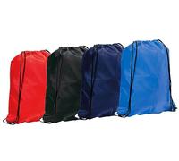 Clossy London Drawstring Sackpack Bag waterproof polyester Material Foldable shoulder tote Sack pack for Gym Sports Beach Holiday School PE Backpack (4 Pack Multi)