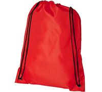 Clossy London Drawstring Sackpack Bag waterproof polyester Material Foldable shoulder tote Sack pack for Gym Sports Beach Holiday School PE Backpack (Red)
