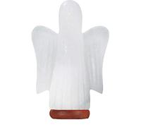 Clossy London Hand Crafted Angel Shaped 100% Natural Authentic Himalayan Salt Therapeutic Healing Reiki Ionizing Crystal Rock Salt Electric Mood Light Night Lamp Orange red Shade (White)