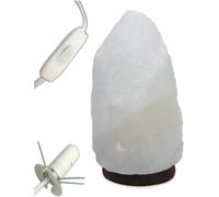 Clossy London LED Energy Saving Bulb + Very Rare Natural White Himalayan Salt Crystal lamp Healing IONES Therapeutic Handmade Rough Shape Rock Stone (2 Pack 3-5 kg White Lamps)