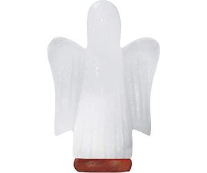 Clossy London LED Energy Saving Bulb + Very Rare Natural White Himalayan Salt Crystal lamp Healing IONES Therapeutic Handmade Rough Shape Rock Stone (White Angel)