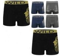 Clossy London Special Launch Offer PRICE 3 Pairs Men's Seamless Boxer Shorts WILD, GANGSTER Print Designer Trunks Briefs S-XL