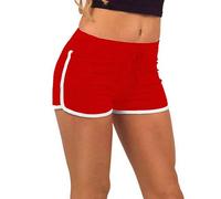 Clossy London Women Girls Hot Shorts with White Trim Piping | Sexy Stretchy Casual Gym Yoga Running Beach Dance Summer Shorts | Elastic Waist | XS to 3XL | Quick Dry