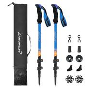 Clostnature Walking Poles - 2 Pack Adjustable Hiking Poles for Women and Man, Aluminium Telescopic Trekking Pole with Quick Lock System, Comfortable Foam Grip, Hiking Sticks for Camping, Backpacking