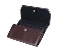 Closure Design Leather Pen Case with 12 Slots Waterproof Case Organizers with Soft Lining Nylon Stitching Travel Bag Pouches