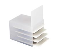 Closure Eyelash Box 4 Tiers Transparent Container Secure Lash Organizers for Makeup Artists and Enthusiasts Travel Friendly Makeup Case