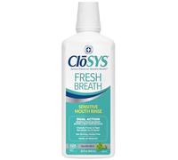 CloSYS Sensitive Antimicrobial Mouthwash, 32 Ounce, Gentle Mint, Alcohol Free, Dye Free, pH Balanced, Helps Soothe Mouth Sensitivity, Kills Germs That Cause Bad Breath