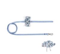 Cloth Art Cat Dog Pet Collar with Matching Leash Lovely Hauling Cable Collar Leads Collars Traction Belt Suit