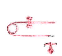 Cloth Art Cat Dog Pet Collar with Matching Leash Lovely Hauling Cable Collar Leads Collars Traction Belt Suit