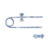 Cloth Art Cat Dog Pet Collar with Matching Leash Lovely Hauling Cable Collar Leads Collars Traction Belt Suit
