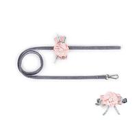 Cloth Art Pet Collar with Matching Leash Hauling Cable Leads Traction Belt Suit for Cat Dog Unique Design 100 Cotton Breathable Comfortable Attractive Cute Walks Family Photo Birthdays Costume Party W