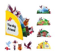 Cloth Book | Machine Washable Portable Fine Motor Skills | Quiet Learning Sensory Toys - for Home Car Classroom Daycare Road Trip Vacation Parent-Child Bonding Preschool