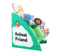 Cloth Books, Animal Book Toys, 5.71x5.71x1.38 Inches Safe Fabric Book, Interactive Sensory, Early Learning Educational Soft, Washable Baby Toy for Boys and Girls, 6-12 Months Old Toddler Use