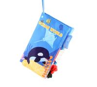 Cloth Books - Educational Soft Book, 20x13x2cm Textured Animal Tails, Interactive Learning Aid, Crinkle Paper Squeaky Sound, Non toxicc Fabric Tear Proof | Sensory Toy for infantt & babiee & Newborns