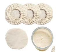 Cloth Bread Cover - 4 Pieces Reusable Kitchen Tool - Bowl Covers and Fermentation - for Home Bakery, Kitchen, Studio, Apartment, Beginners,