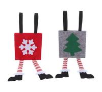 Cloth Candy Favors Treat 2pcs Bags, Tote Reusable Christmas Party | Vibrant Holiday Prints, Easy to Carry Handles, Holiday Parties and Shopping Use, Festive Xmas Style
