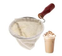 Cloth Coffee Filter - Durable Cafe Strainer Bag, Handmade Reusable Flannel Coffees Sock, Eco-Friendly Coffee Filter with Wooden Handle | for Home Brewing Kitchen Coffees Making