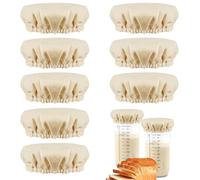 Cloth Covers for Sourdough Starter Jars Or Kombucha Kefir Fermentation Cheese Fabric Lids, Fit Jars Mouth from 3-4 inch, 10 Pack