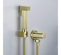 Cloth Diaper Sprayer, Brass Portable Bidet Sprayer for Bathing Pets Feminine Hygiene, Wall Mounted Bathroom Bidet Faucet, Brushed Gold