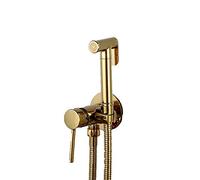 Cloth Diaper Sprayer, Toilet Bidet, Hot and Cold Mixer Solid Brass Shattaf Shower Faucet, Bathroom Douche Kit Washer,Chrome(Titanium Gold)