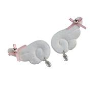 Cloth Fabric Wing Charm, Matching Pair Plush Corsage Pins for Hair Outfit Decoration Millennial Inspired Fabric Badges