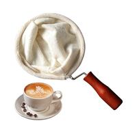 Cloth - Handmade Colander, Reusable Bag | Flannel Material For Quality Extraction, Wooden Handle To Hold It