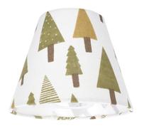 Cloth Lampshade 16x13x9cm for Bedside Lamps, Simple Christmas Decor | Metal Bracket, Delicate Lace Details, Softer Glow, Refreshes Home Lighting for Renters, Hotels or Cosy Rooms