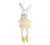 Cloth Material Easter Bunny Doll Ornament for Holiday Decor, for Easter Egg Hunt Settings, Mantel and Dining Table Seasonal Display (Yellow)