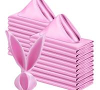 Cloth Napkin 20 Pack Polyester Satin Napkins Wrinkle Resistant Highly Absorbent and Colorfast Perfect for Restaurant Weddings and Parties Deep Pink 30 X 30 cm