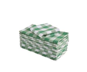 Cloth Napkins Fresh Green Gingham Napkins Reusable Cloth Dinner for Spring Summer Home Dining Table Decor Party Washable(Green 24pcs)