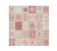 Cloth Napkins Set of 4 Linen Textures Flower Print Washable Polyester Dinner Napkins Soft Reusable Table Napkins for Home Xmas Holiday Party Wedding 20 X 20 In