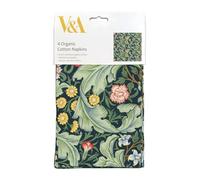 Cloth Napkins - Set of 4 - Organic Cotton - V&A Design - Floral Leicester Wallpaper by J.H. Dearle - Reusable Tableware