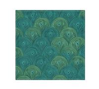 Cloth Napkins Set of 6 Peacock Feathers Pattern Washable Polyester Dinner Napkins Soft Reusable Table Napkins for Home Xmas Holiday Party Wedding 20 X 20 In