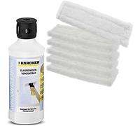 Cloth Pads + Cleaning Fluid for KARCHER Window Vac - 6 x Pads + 500ml