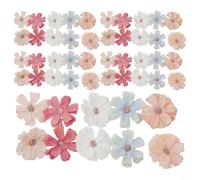 Cloth Plastic Christmas Tree Flowers 10PCS 12.5cm(50PCS) | 10-piece set, 12.5cm size, cloth and plastic mix, hanging loops, tree wreath decor