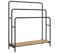 Cloth Rack with Shelf with Storage Engineered wood Coat Hanger Solution vidaXL