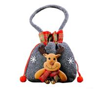 Cloth Santa Sacks Present Bags with Handle for Christmas Treats and Candy Holiday Storage Pouch for Seasonal Celebrations (B)