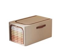 Cloth Storage Bins,Storage Containers For Clothes - Double Zipper Transparent Window Reusable Waterproof Organizer Large Capacity -Stackable For Sweater Blanket Pantry Basement