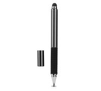 Cloth Tip Stylus, Metal Touch Pen Double Touch 2-In-1 Stylus Conductive Cloth Silicone Suction Cup Touch Stylus, for Drawing for Painting(black)